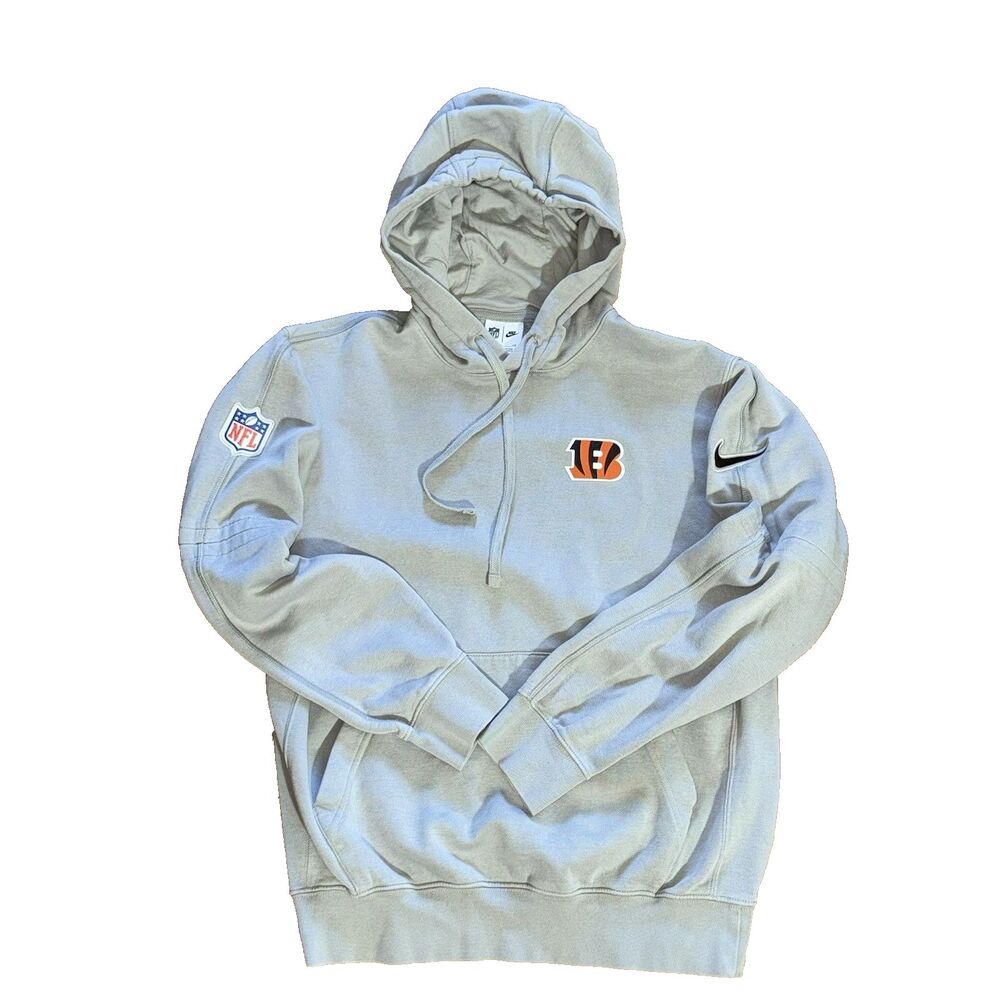 Nike Cincinnati Bengals Hoodie Mens Size S Small Gray NFL Football Pullover
